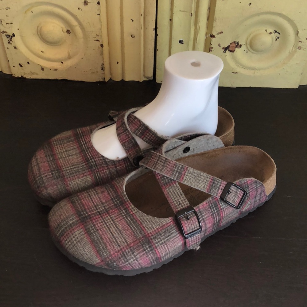 Birkenstock Plaid Clogs Size 37 Narrow